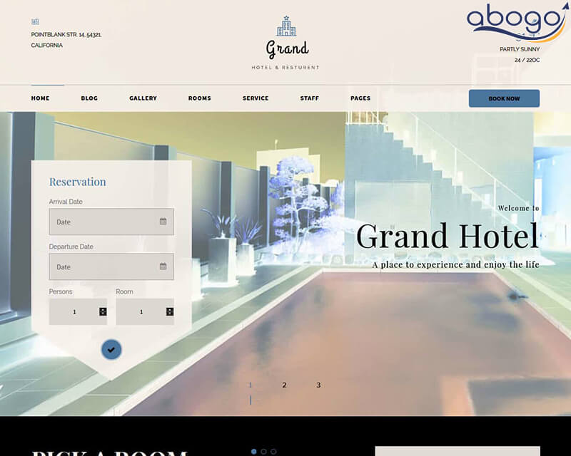 website khách sạn