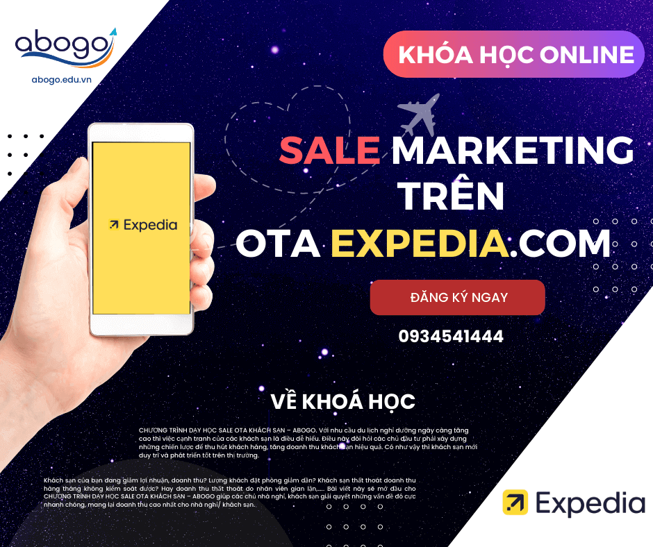 Khoá học Sale Marketing bán phòng khách sạn trên OTA Expedia.com