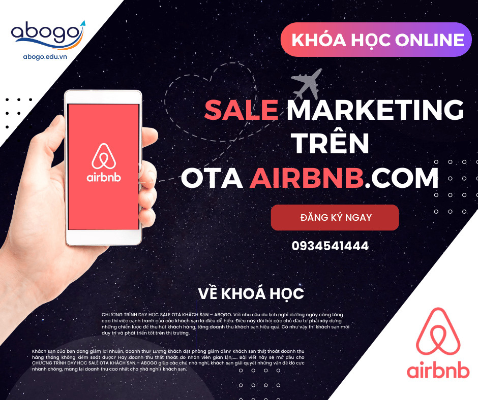 Khoá học Sale Marketing bán phòng khách sạn trên OTA Airbnb.com